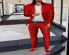 RED CASUAL FULL SUIT
