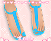 ♡ Blue Flip Flops