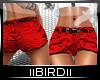 !B Red Silk Shorts BM