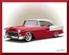 56 Red & White Chevy Rug