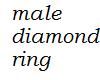 male engagment ring