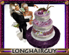 purple wedding cake