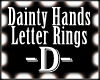 Silver Letter "D" Ring