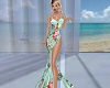 Green Floral Gown