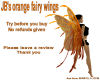 JB's orange fairy wings