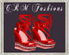 (CRM) Red Lace Wedge