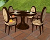 Tan Chair & Table Set