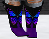 Purple Butterfly Boots
