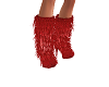 Red Fur Valentine Boots
