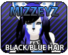 blue/black neko hair