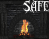 ! dark stone fireplace