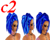 c2 Blue rave hair motion