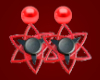 Red Spinner Earrings