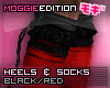 ME|Heels&Socks|Blk/Red