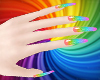 Rainbow Long nails M