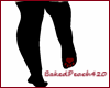 Blck w Red Paw Stockings