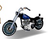 blue harley daidson bike