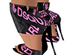 dsquared pink blk heel