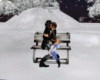 snow benche kissing