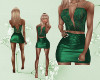 Green Leather  Skirt