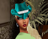 teal cowgirl hat