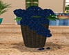 Flower Plant Navy Blue
