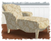 Beige Floral Chaise