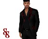 Red Exotic Trim Suit