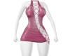 604 pink Latex Dress ML