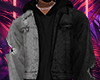 Ⓞ|Two|Tone|Denim|Hood