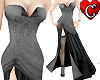 Gown FormalGray+Black
