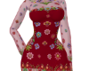 Dahlia LBD Flowery RED