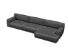 s. Gray Leather Sofa