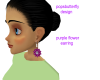 rose petal earring mesh