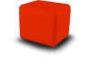Neon Seating Cube Red