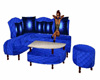 3 pc Blue Sofa  with Pos