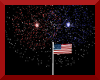 USA Flag and Fireworks