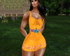spring orange dress