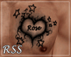 "RSS"  HEART ROSE TATTOO