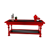 Red Sofa Table