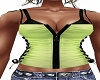 Green blk laced vest