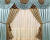 Silk Blue/beige Curtain