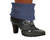 Leather Boot/Denim/Socks