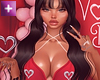 Hot Red Valentine Bimbo Doll Hearts XO