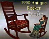 Antique 1900 Rocker Red