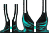 SEXY TOP BLACK TEAL