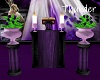 purple wedding podium