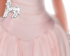 pink puf ball dress bare