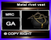 Metal rivet vest