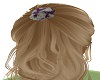 Blonde Hair-Purple Bow